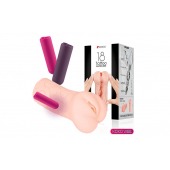 Телесный вибромастурбатор-вагина Tattoo Auto - KOKOS - в Димитровграде купить с доставкой