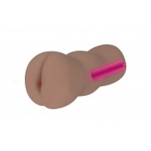 Коричневый вибромастурбатор-анус TONGGGO-Black Angel Auto - KOKOS - в Димитровграде купить с доставкой