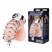 Серебристая клетка для члена Urethral Play Cage - BlueLine - купить с доставкой в Димитровграде