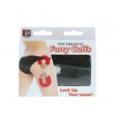 Металлические наручники с чёрной меховой опушкой - Dream Toys - купить с доставкой в Димитровграде