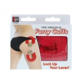 Металлические наручники с красной меховой опушкой METAL HANDCUFF WITH PLUSH RED - Dream Toys - купить с доставкой в Димитровграде