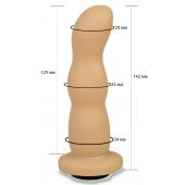Телесная рельефная насадка Harness - 14,2 см. - LOVETOY (А-Полимер) - купить с доставкой в Димитровграде