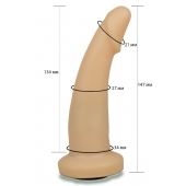 Телесная гладкая насадка Harness - 14,7 см. - LOVETOY (А-Полимер) - купить с доставкой в Димитровграде