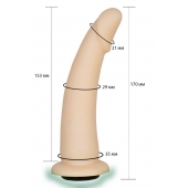 Телесная гладкая насадка-фаллоимитатор Harness - 17 см. - LOVETOY (А-Полимер) - купить с доставкой в Димитровграде