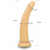 Телесная гладкая насадка-фаллоимитатор Harness - 20 см. - LOVETOY (А-Полимер) - купить с доставкой в Димитровграде