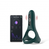Изумрудное виброкольцо Magic Motion Rise с подхватом мошонки - Magic Motion - в Димитровграде купить с доставкой