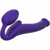 Фиолетовый безремневой страпон Silicone Bendable Strap-On - size M - Strap-on-me - купить с доставкой в Димитровграде