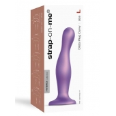 Фиолетовая насадка Strap-On-Me Dildo Plug Curvy size L - Strap-on-me - купить с доставкой в Димитровграде