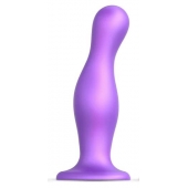 Фиолетовая насадка Strap-On-Me Dildo Plug Curvy size L - Strap-on-me - купить с доставкой в Димитровграде