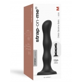 Черная насадка Strap-On-Me Dildo Geisha Balls size M - Strap-on-me - купить с доставкой в Димитровграде