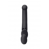 Черный безремневой вибрострапон Silicone Bendable Strap-On - size XL - Strap-on-me - купить с доставкой в Димитровграде