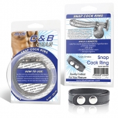 Кольцо на пенис SNAP COCK RING из искусственной кожи на клепках - BlueLine - в Димитровграде купить с доставкой