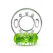 Зеленое эрекционное виброкольцо Arouser Vibrating C-Ring - Blush Novelties - в Димитровграде купить с доставкой