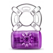 Фиолетовое эрекционное виброкольцо One Night Stand Vibrating C-Ring - Blush Novelties - в Димитровграде купить с доставкой
