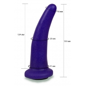 Фиолетовая гладкая изогнутая насадка-плаг - 13,3 см. - LOVETOY (А-Полимер) - купить с доставкой в Димитровграде