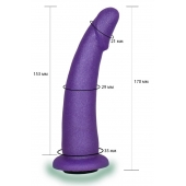 Фиолетовая гладкая изогнутая насадка-плаг - 17 см. - LOVETOY (А-Полимер) - купить с доставкой в Димитровграде