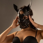 Черная маска  Собака  с ушками - Crazy Handmade - купить с доставкой в Димитровграде