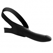 Черный кляп-страпон Masters Mini Face Fuck Strap-On - 14 см. - XR Brands - купить с доставкой в Димитровграде
