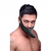 Черный кляп-страпон Masters Mini Face Fuck Strap-On - 14 см. - XR Brands - купить с доставкой в Димитровграде