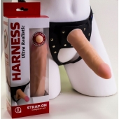 Страпон Харнесс из трусиков и насадки-фаллоса - 17,5 см. - LOVETOY (А-Полимер) - купить с доставкой в Димитровграде