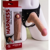 Страпон Harness из двух предметов: регулируемые трусики и насадка-фаллос - 17,5 см. - LOVETOY (А-Полимер) - купить с доставкой в Димитровграде