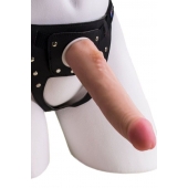 Реалистичный страпон Harness из трусиков и насадки-фаллоса - 18,5 см. - LOVETOY (А-Полимер) - купить с доставкой в Димитровграде