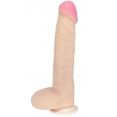 Фаллоимитатор-гигант на присоске из неоскин - 23,5 см. - LOVETOY (А-Полимер)