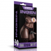 Женский темнокожий страпон Easy Strapon Set 7 Inch - 18 см. - Lovetoy - купить с доставкой в Димитровграде