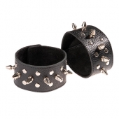 Чёрные напульсники с шипами и заклепками - Sitabella - купить с доставкой в Димитровграде