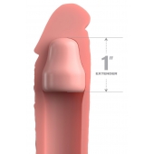 Телесная насадка-удлинитель 1 Inch Silicone X-tension - 17,8 см. - Pipedream - в Димитровграде купить с доставкой