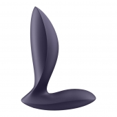 Фиолетовый анальный вибростимулятор Power Plug - Satisfyer - в Димитровграде купить с доставкой