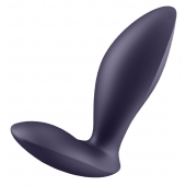 Фиолетовый анальный вибростимулятор Power Plug - Satisfyer - в Димитровграде купить с доставкой