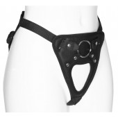 Черный универсальный пояс с фиксацией насадок кольцом - LOVETOY (А-Полимер) - купить с доставкой в Димитровграде