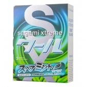 Презервативы Sagami Xtreme Mint с ароматом мяты - 3 шт. - Sagami - купить с доставкой в Димитровграде