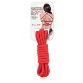 Красная хлопковая веревка для связывания - 3 м. - Lux Fetish - купить с доставкой в Димитровграде