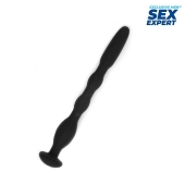Черный силиконовый уретральный стимулятор - 10 см. - Sex Expert - купить с доставкой в Димитровграде