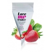 Съедобное согревающее массажное масло Love Me Tender Strawberry с ароматом клубники - 10 мл. - Love to Love - купить с доставкой в Димитровграде