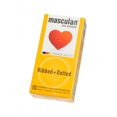Презервативы с колечками и пупырышками Masculan Ribbed+Dotted - 10 шт. - Masculan - купить с доставкой в Димитровграде