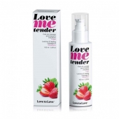 Съедобное согревающее массажное масло Love Me Tender Strawberry с ароматом клубники - 100 мл. - Love to Love - купить с доставкой в Димитровграде
