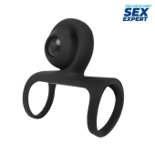 Черная вибронасадка на пенис Sex Expert - Sex Expert - в Димитровграде купить с доставкой