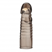 Дымчатая насадка-удлинитель Ribbed Realistic Penis Enhancing Sleeve Extension - 15,2 см. - BlueLine - в Димитровграде купить с доставкой