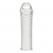 Текстурированная насадка на пенис Clear Textured Penis Enhancing Sleeve Extension - 16,5 см. - BlueLine - в Димитровграде купить с доставкой