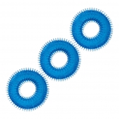 Комплект из трех голубых колец для эрекции 3-Pack Ultra-Stim Stretch Cock Rings - BlueLine - в Димитровграде купить с доставкой