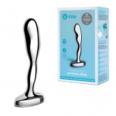 Стальной стимулятор простаты Stainless Steel Prostate Plug - 11,5 см. - b-Vibe - в Димитровграде купить с доставкой