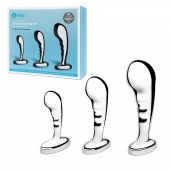 Набор из 3 стальных стимуляторов простаты Stainless Steel P-spot Training Set - b-Vibe - в Димитровграде купить с доставкой