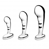 Набор из 3 стальных стимуляторов простаты Stainless Steel P-spot Training Set - b-Vibe - в Димитровграде купить с доставкой