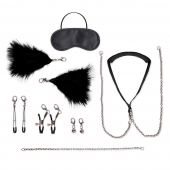 Большой эротический набор из 12 предметов Interchangeable Collar   Nipple Clips Set - Lux Fetish - купить с доставкой в Димитровграде