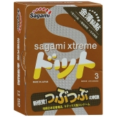 Презервативы Sagami Xtreme FEEL UP с точечной текстурой и линиями прилегания - 3 шт. - Sagami - купить с доставкой в Димитровграде