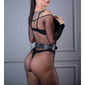 Черный кожаный пояс Sex Game - БДСМ Арсенал - купить с доставкой в Димитровграде