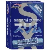 Розовые презервативы Sagami Xtreme FEEL FIT 3D - 3 шт. - Sagami - купить с доставкой в Димитровграде